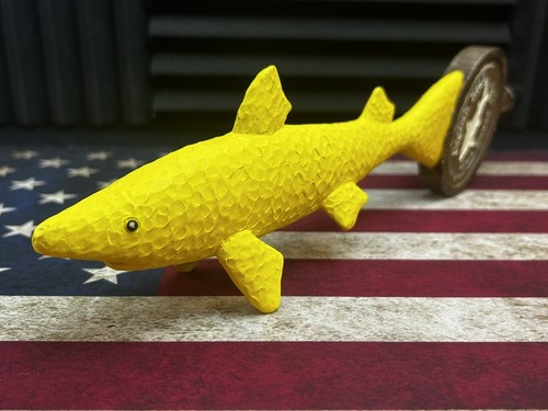 Dogfish Head Craft Brewed Ales Yellow Shark Beer Tap Handle Man Cave 13" 2014 - Picture 3 of 15