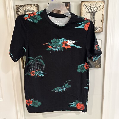 NIKE Bussing Tropical Print Tee T-Shirt - Men s Size Small