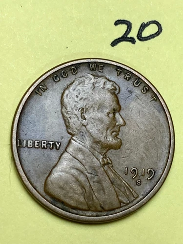 1919-S LINCOLN WHEAT CENT, "EXTREMELY FINE+" condition #20