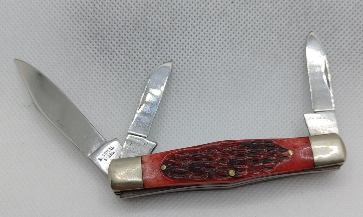 Vtg 1980s HONEST ABE Seki Mary Todd Lincoln Red Bone 3 Blade