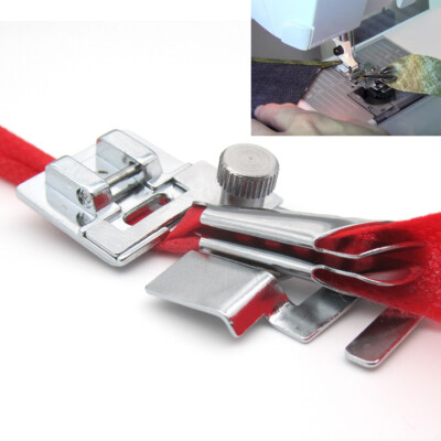 Snap on Adjustable Metal Bias Tape binder foot fit Domestic Sewing Machines