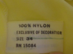 NOS Vtg Pembroke Crepeset Lingerie Sz 34 small-medium  Yellow Lace Nylon 60s 70s