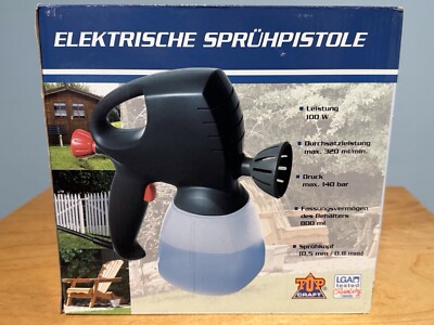 Elekrtrische Sprühpistole TOPCRAFT 100W max 320ml/min. 800ml GT-SG-100 1xbenutzt