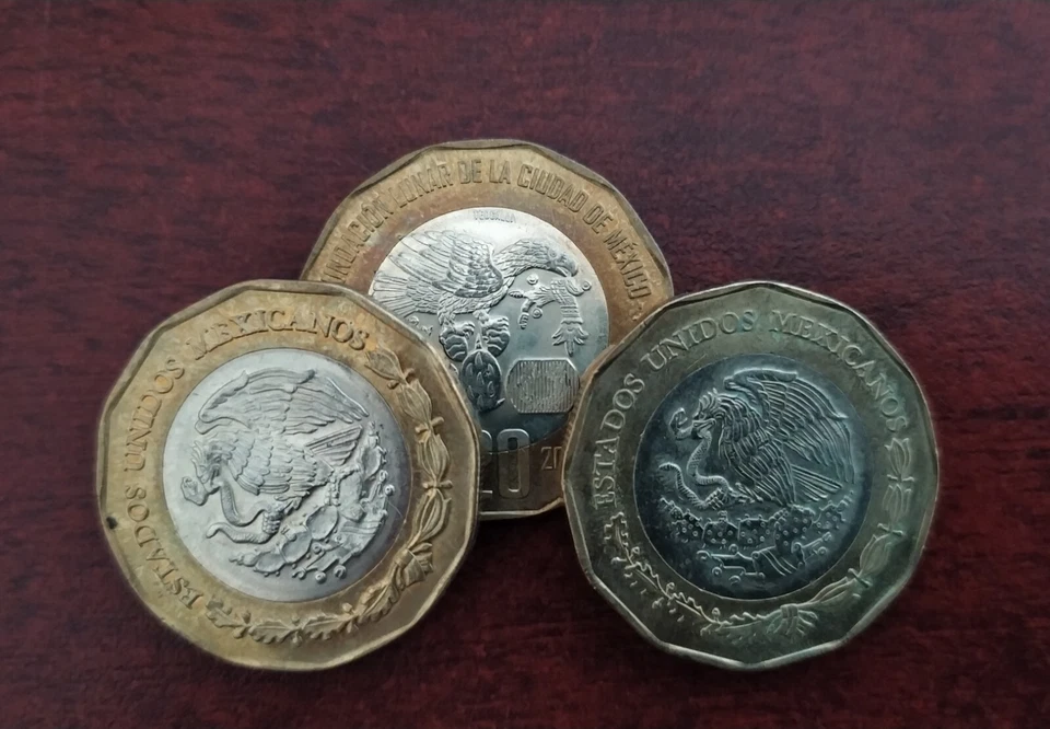 $20 pesos conmemorativas de Mexico Zapata - Veracruz y 700 años de la fundacion - Image 2 of 3