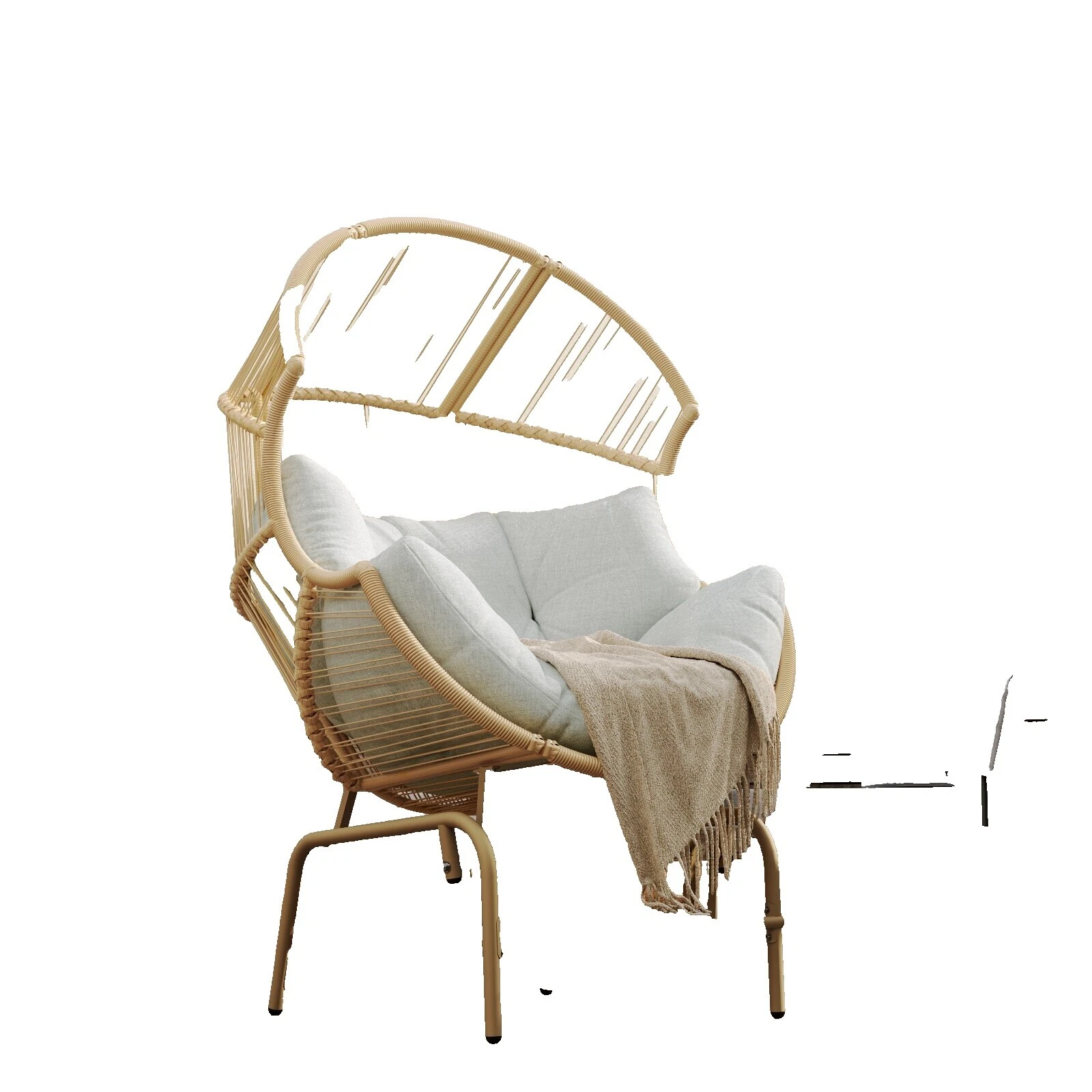 Sillas de patio con planeador de hierro