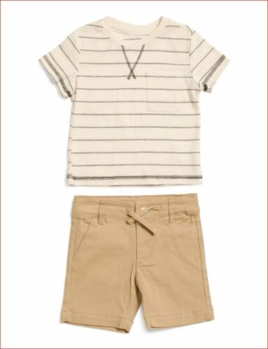 new AG ADRIANO GOLDSCHMIED kids Infant boys Tee &amp; sateen shorts 18m MSRP $79