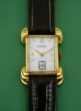 Vintage 40s Le Coultre Vacheron Men's Uniplan 14k GOLD Fancy Lugs Watch
