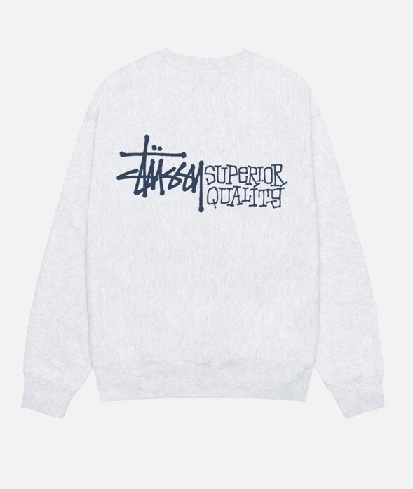 🔥NWT Stussy Superior Quality Crew (Ash Heather) Size M 🔥NWT Stussy Superior Quality Crew (Ash Heather) Size M