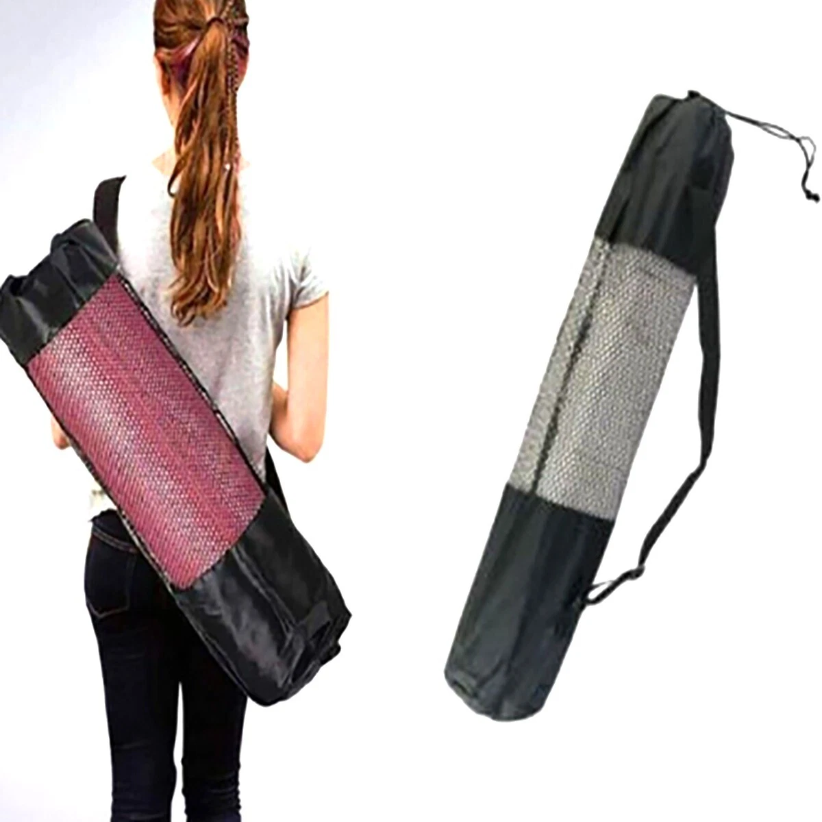 YOGATI Borsa Per Tappetino Yoga In Cotone Sintetico – 19x80 Cm, Rosso Ruggine, Con Tracolla Regolabile