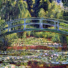 Art Claude Monet Mural Tumbled Marble Bath Backsplash Tile 123