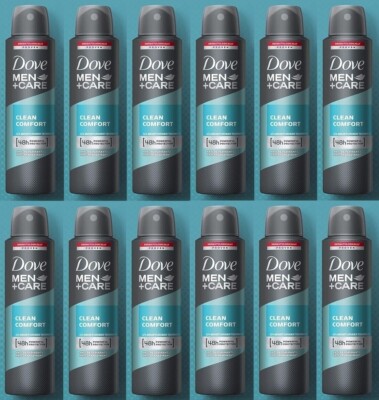 Dove Men + Care Clean Comfort Deodorant Spray 250 Ml 12 PACK