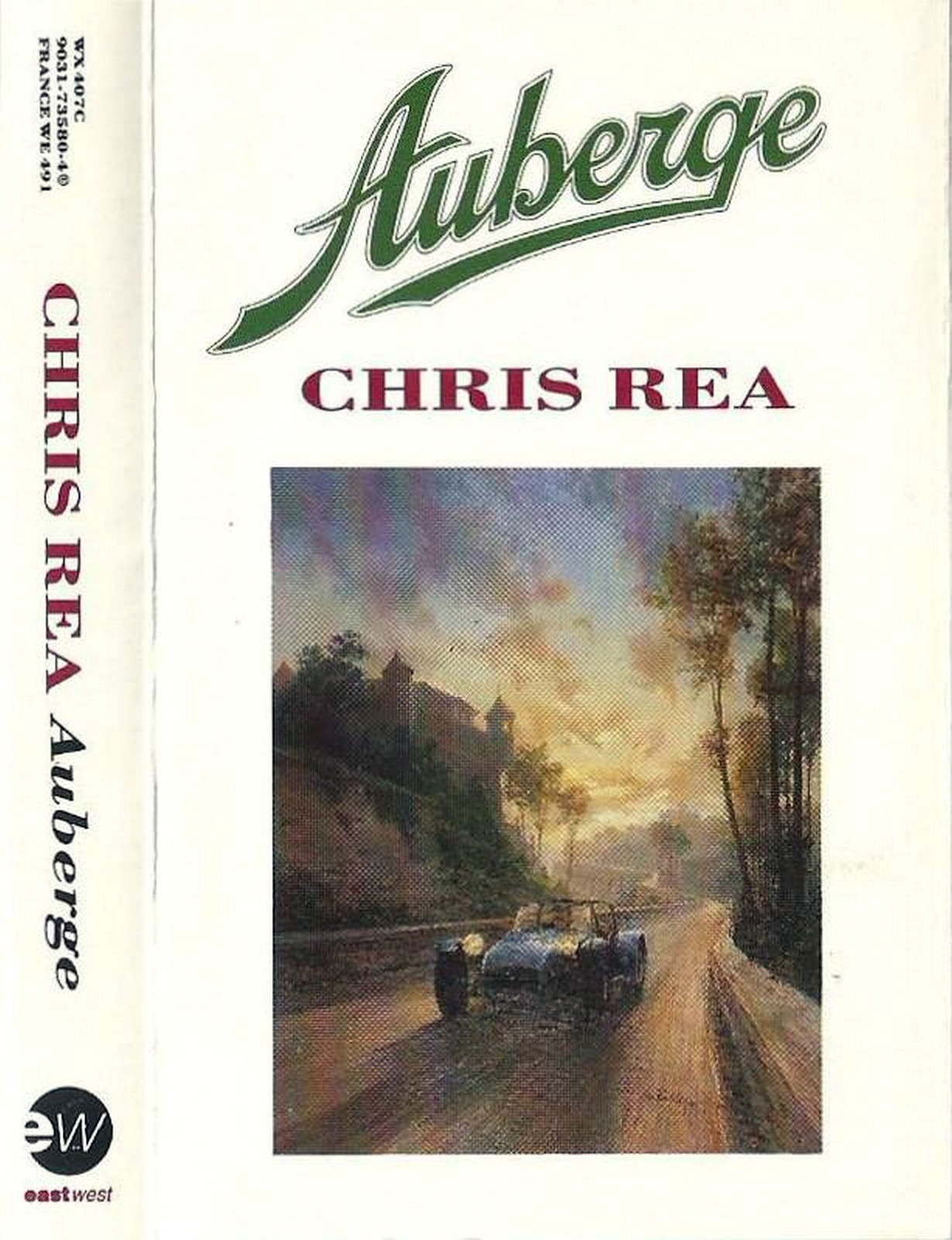 CHRIS REA AUBERGE CASSETTE ALBUM Blues Rock, Soft Rock EastWest  1991
