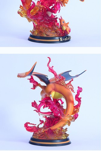 Action Figure - Statua Pokemon Evolution Charizard Charmeleon Charmander 26 CM - Foto 5 di 7
