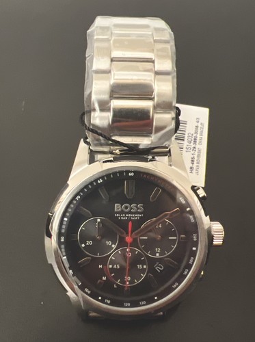 BOSS Hugo Boss® Men's Solgrade Chronograph S/S Wristwatch Date Watch ~ 1514032
