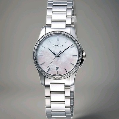 Gucci Damen G-Timeless MOP Zifferblatt Edelstahl Uhr - YA126543 Damen. NEU