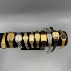 Seiko Watch Lot Women 10 Gold Silver Quartz Mechanical Exceline Tank WL5 PARTS