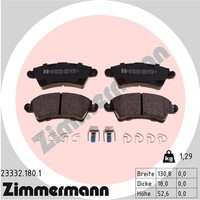 Zimmermann Bremsbelagsatz, Scheibenbremse 23332.180.1 FüR CitroËN Peugeot