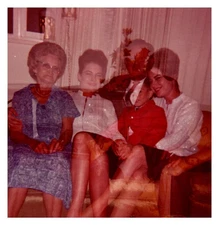 70s American Family Double exposure Abstract Vintage Photo Snapshot California