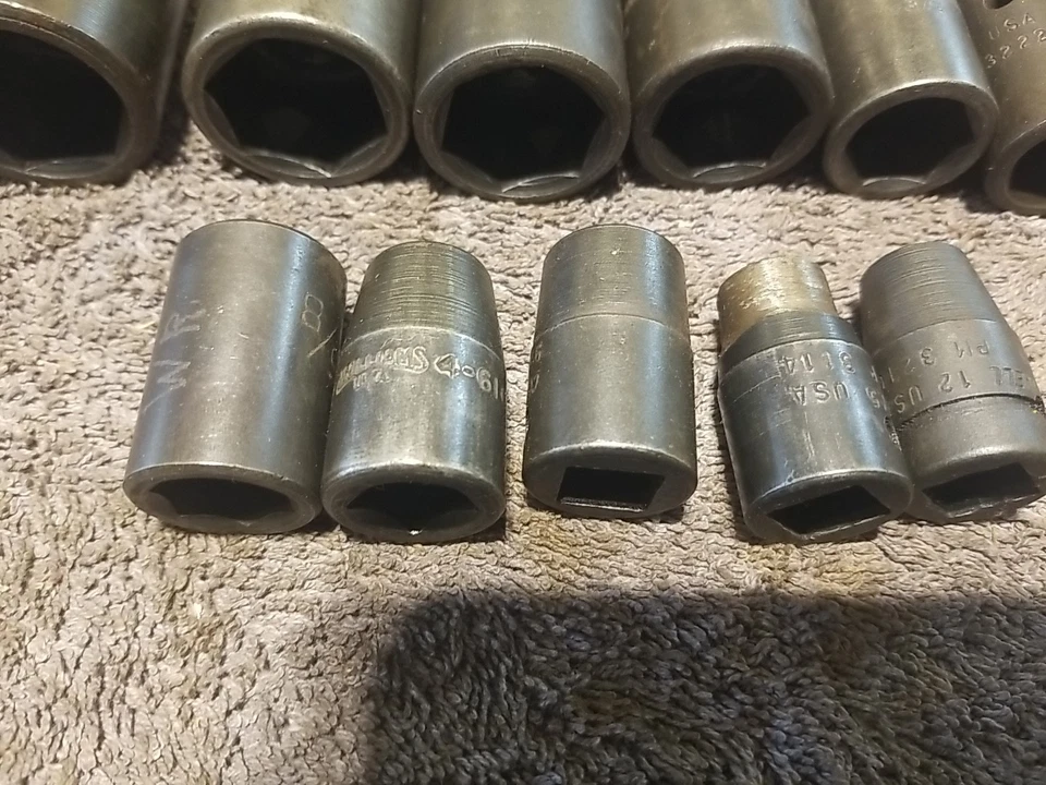 Cornwell 1/2" Drive 6 puntos SAE Imp. Juego de enchufes. Con adaptador 1 1/16" a 3/8" mixto Foto 4 de 4