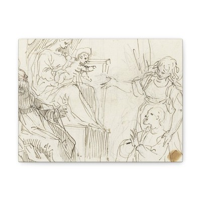 Unknown - Stichter bij Maria en het Kind - 1560 - 1640 - Canvas Wall Art