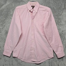 Brooks Brothers Shirt Boys Youth Sz 18 Pink Non Iron Supima Cotton Button Down