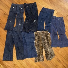 Vintage 60s Kids Denim Kids Jeans Clothing Lot 60 Talon size 5-6