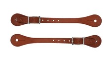 Weaver, Leather, Single-Ply Brown Latigo Leather Spur Straps