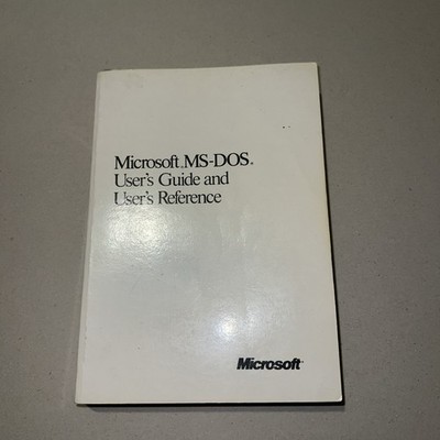 1987 Microsoft Ms-Dos User's Guide and User's Reference Book , version 3.3