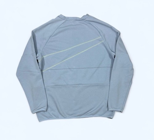 NIKE DRI-Fit French Terry Mens Large Crew Sweatshirt Blue Whisper DQ6622-412 - Picture 2 of 7