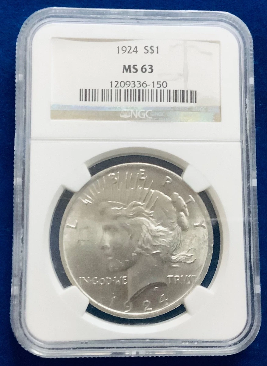 MS 63 Graded 1924 Year Peace Dollars (1921-1935) for sale | eBay