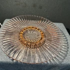 Anchor Hocking Pink Depression Cake Plate Petticoat Ribbed Bubble Foot Vintage