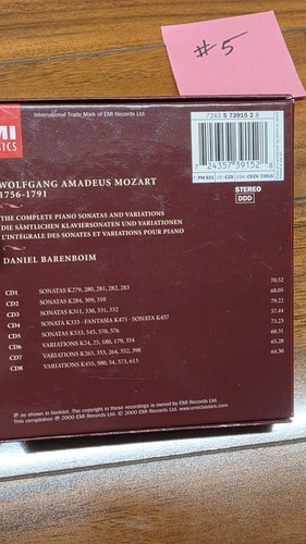 Mozart The Complete Piano Concertos - Daniel Barenboim (8 CDs, EMI Classics) - Picture 3 of 4