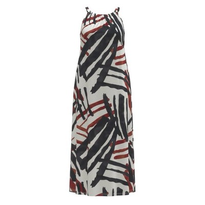 LuLaRoe Resort - Sandy Halter Neck Maxi Dress - Black, White, Sienna - Medium