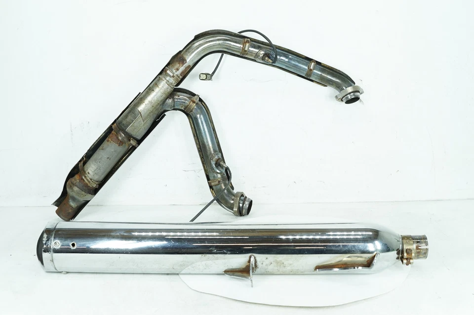 2013 Harley Dyna FLD Switchback OEM Exhaust Header Pipes Muffler 65551-12 COBRA - Image 3 of 4