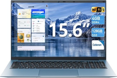 SGIN 15,6 Zoll Laptop 4GB RAM 128GB SSD Computer mit Dual-Core Wi-Fi 2,6GHz