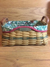 Longaberger 2002 Christmas Traditions Basket Holly Fabric Liner,