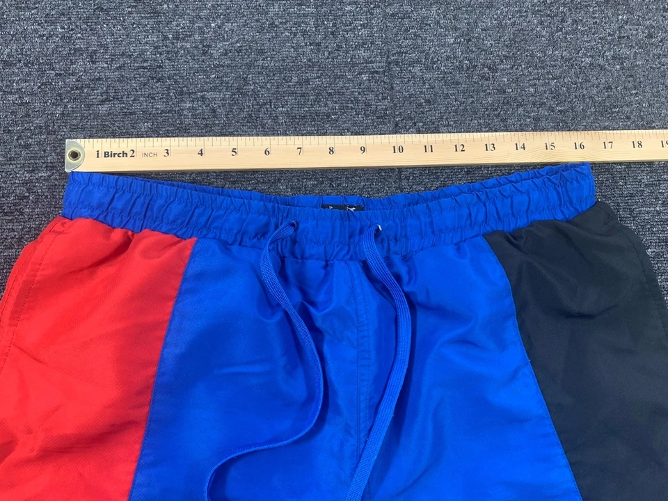 Pantalones Cortos de Gimnasio Diadora Talla M Para Hombres Azul Rojo Bolsillos Cintura Elástica Forrada Cordón Foto 4 de 4