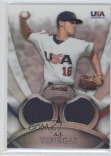 2010 Bowman Sterling USA Baseball Relics Dual Refractor 178/199 AJ Vanegas 0f8