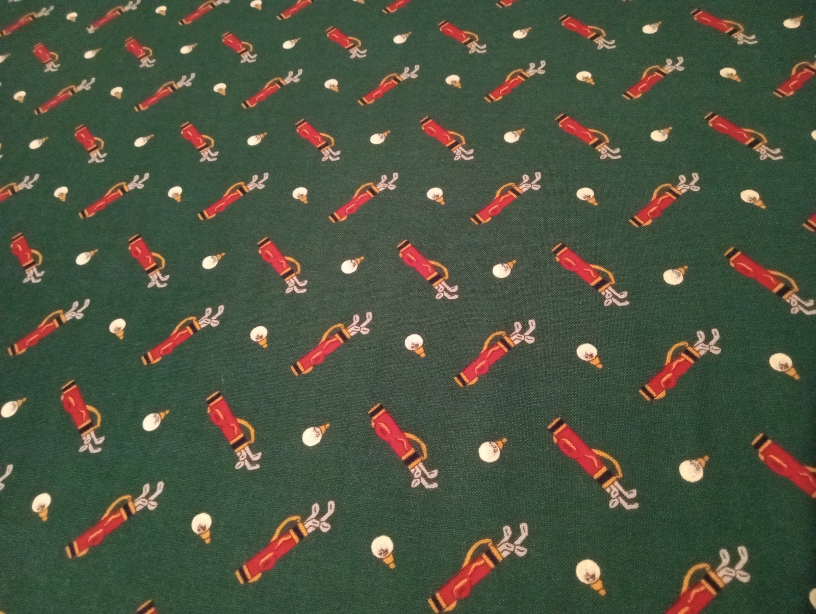 1.9 YARDS Vintage Golf Fabric Vintage Cranston Fabric Cranston Golf Fabric