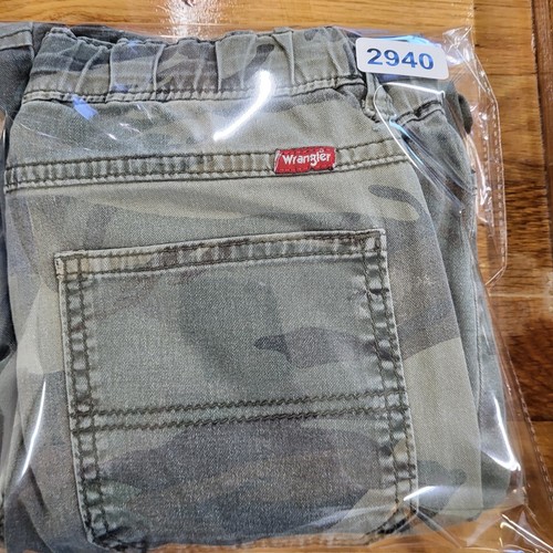 Wrangler Joggers Youth 12 Regular Camo 26x24” Camouflage Drawstring Cargo Baggy - Picture 11 of 11