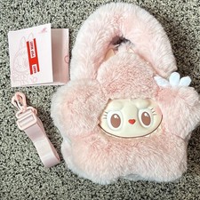 POP MART THE MONSTERS Mokoko Pink Faux Fur Zi...