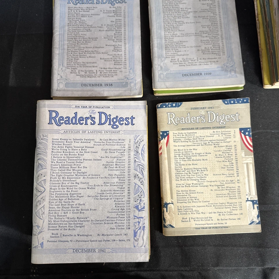 Gigantic Lot Of 51 Vintage Readers Digest Magazine Issues From 1933-1943 Foto 4 de 4