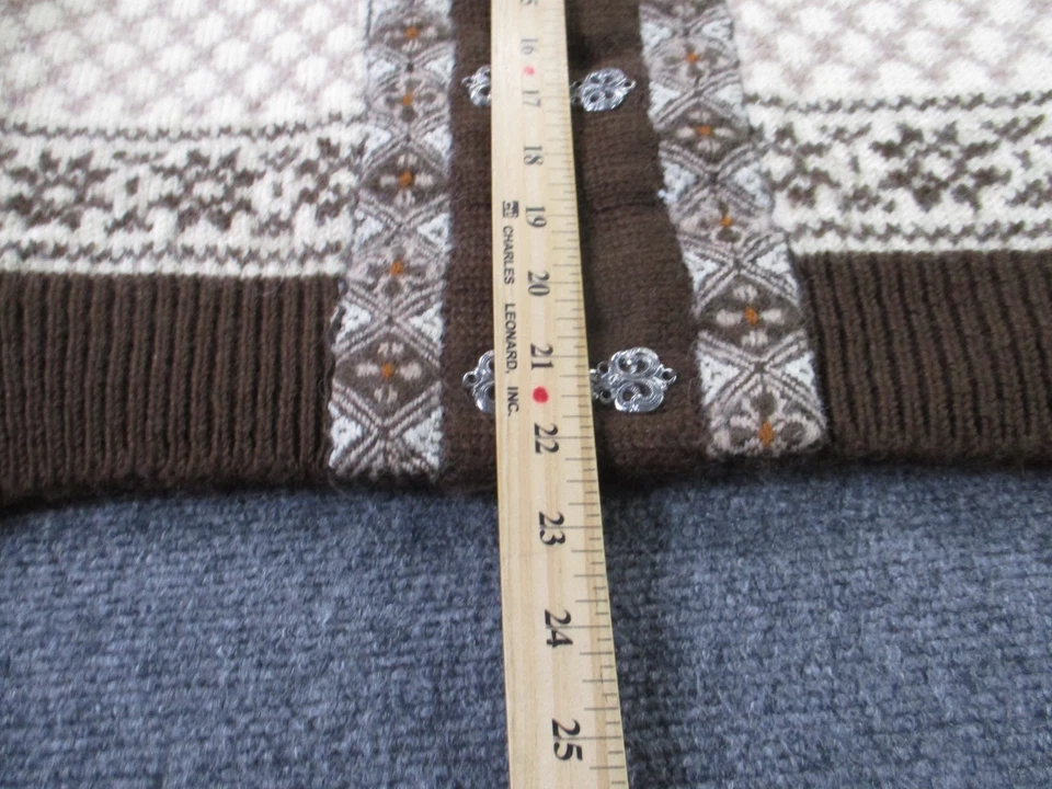 Vintage Dale Norway Sweater Women 40 S Wool Aztec Clasp Cardigan Grandpa Preppy - Image 4 of 4