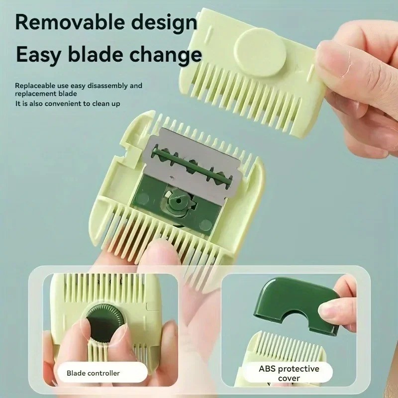 Guided Razor Cutter 2 in 1 Hair Trimmer Bang Trimmer Comb Double Sided Razor Cutter Tool ...