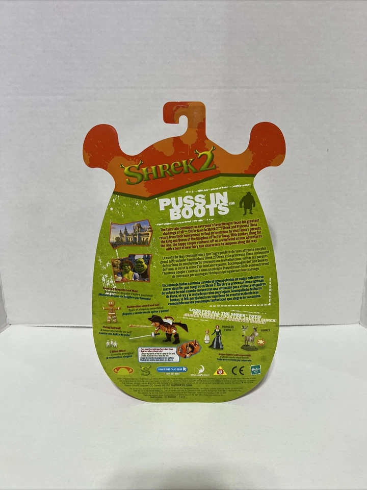 Shrek 2 Movie Puss In Boots Vtg 2004 NEW Hasbro DreamWorks - Image 3 of 4