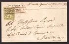 Italy Modena, 15 c. isolated on letter from Mirandola to Mantua (Diena) -IA65