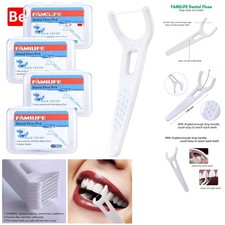 120 Count Unwaxed Dental Floss Picks - Portable, Unflavored, Fluoride-Free