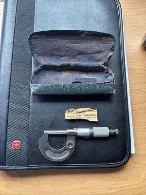 Vintage Shardlow 0-1'' Außen Präzisionsmikrometer.  Metallbearbeitungswerkzeug. 
