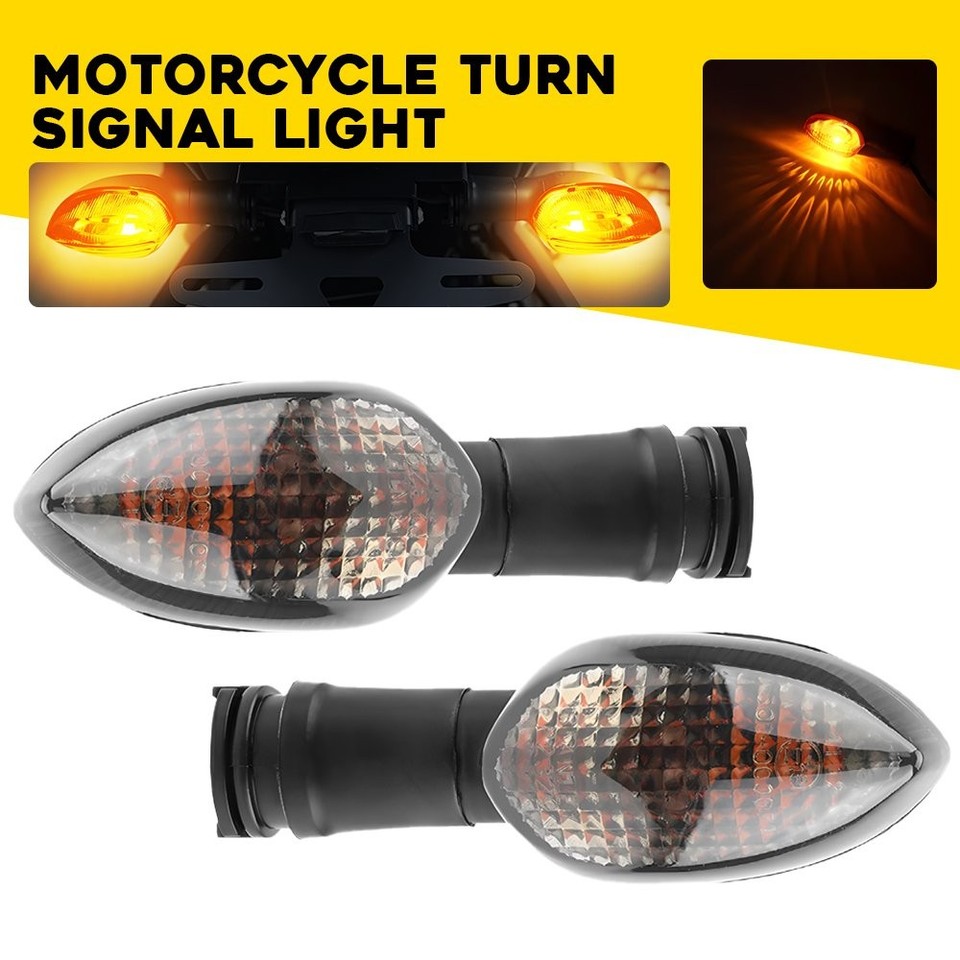 2X Front Rear Turn Signal Light Amber For Yamaha YZF R125 R15 R6 R25 R3 ...