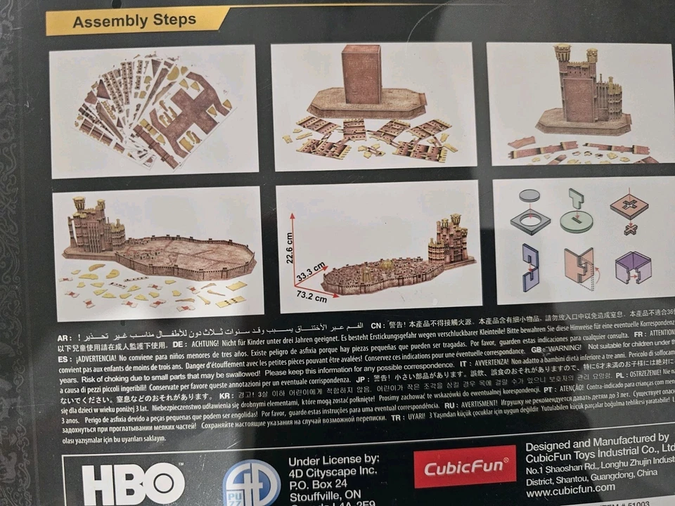 Juego de Tronos, Puzzle de REYs Landing NUEVO Precintado,En MANO. 4D, 262 piezas Foto 4 de 4